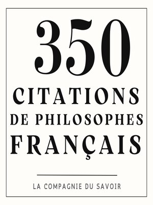 cover image of 350 citations de philosophes français